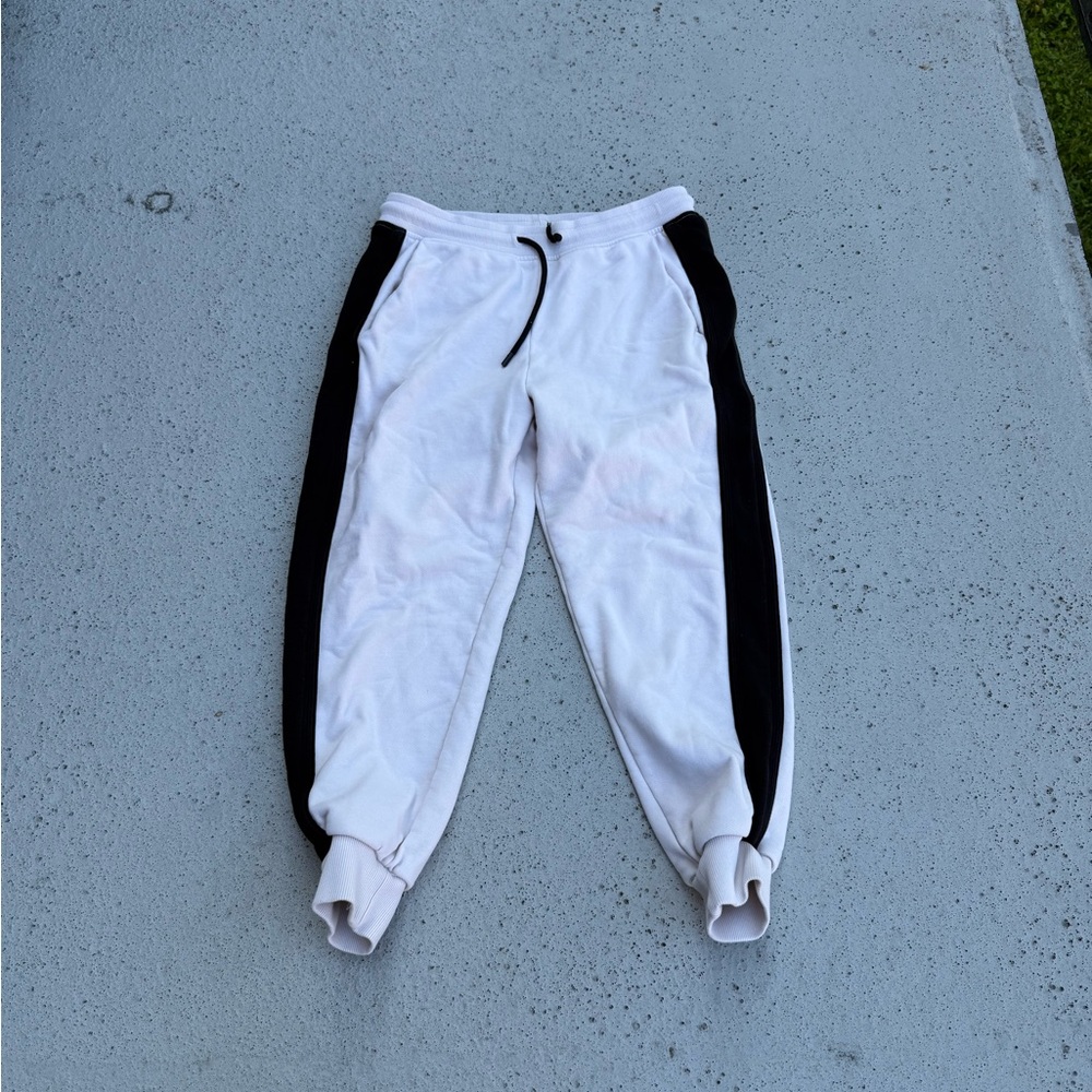 ATM Anthony Thomas Melillo Jogger Sweatpants Cream/Black Size Medium - Picture 7 of 11